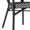 Flash Furniture Lourdes Thonet French Bistro Stacking Chair w/Arms, Blk and Wht PE Rattan and Black Alum Frame, 4PK 4-SDA-AD642002A-BKWH-BK-GG - alternate 9